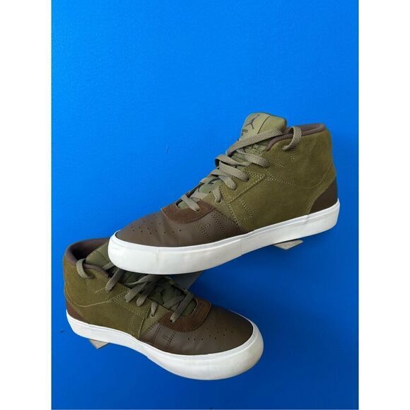 Nike Air Jordan Mid Pilgrims In Light Olive And White Colorway DA 8026-331 size1 - Picture 2 of 9